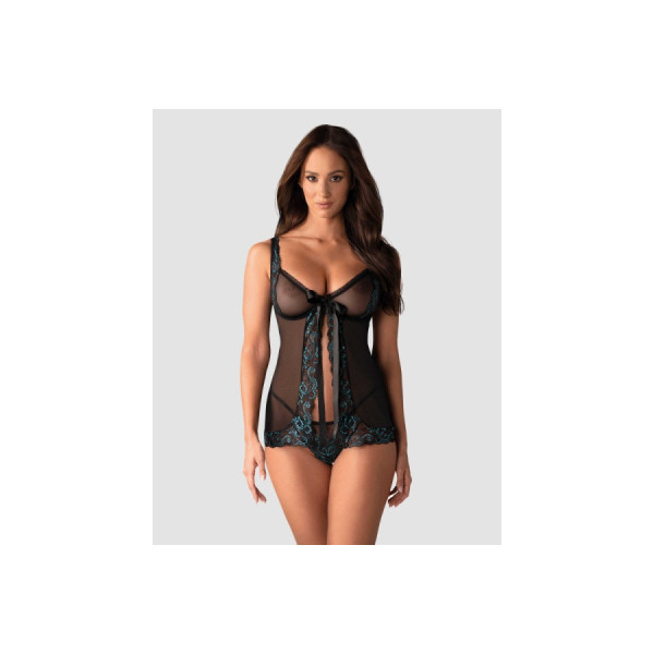 Amanta Babydoll - Noir et Turquoise